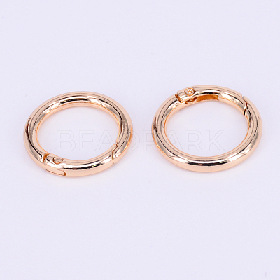 Zinc Alloy Spring Gate Rings PALLOY-WH0071-01B-LG-1