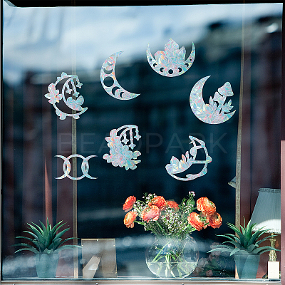 Waterproof PVC Colored Laser Stained Window Film Adhesive Stickers DIY-WH0256-020-1