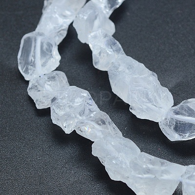 Raw Rough Natural Quartz Crystal Beads Strands G-I279-B12-1