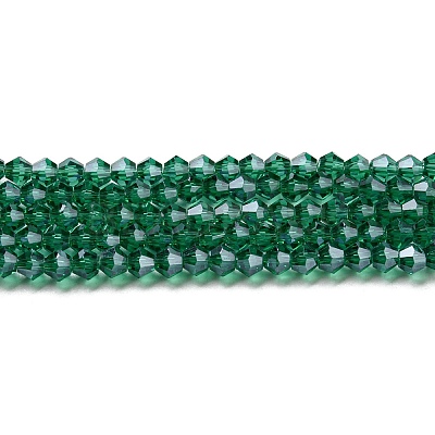 Transparent Electroplate Glass Beads Strands GLAA-F029-3mm-C10-1