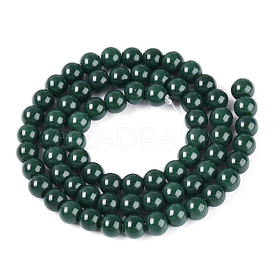 Opaque Solid Color Glass Beads Strands GLAA-T032-P6mm-24-1