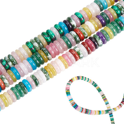 1 Strand Mixed Stone Beads Strands G-ME0001-25-1