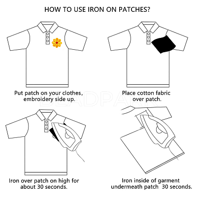 50Pcs Computerized Embroidery Cloth Iron on/Sew on Patches PATC-CY0001-16B-1