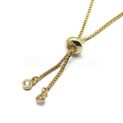 Brass Cubic Zirconia Bolo Tennis Bracelets BJEW-I272-02C-1