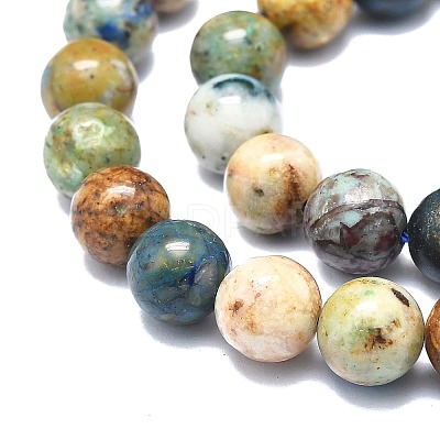Natural Chrysocolla and Lapis Lazuli Beads Strands G-F715-105C-1