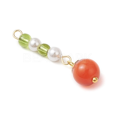 10Pcs 10 Colors Cat Eye Pendants PALLOY-JF04084-1