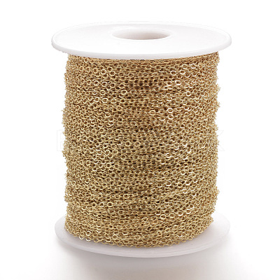 Brass Cable Chains KK-S332-18G-1