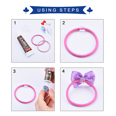 Transparent AS Plastic Base Buckle Hair Findings FIND-T064-004B-01-1