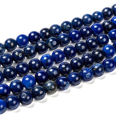 Natural Lapis Lazuli Beads Strands X-G-G087-8mm-1