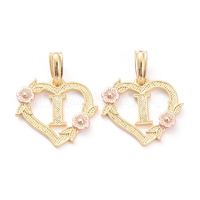 Real 18K Gold Plated Brass  Pendants KK-J042-43G-I-1