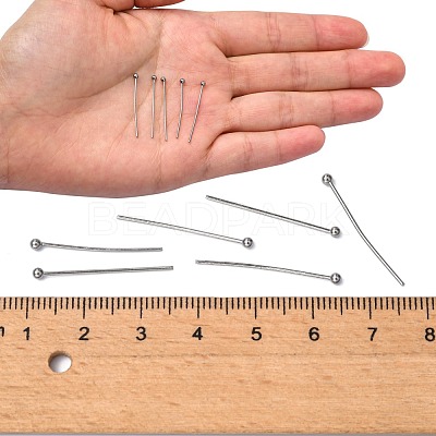 Tarnish Resistant 304 Stainless Steel Ball Head pins STAS-M010-25mm-01-1