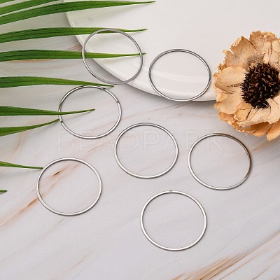 Tarnish Resistant 304 Stainless Steel Linking Ring X-STAS-T047-15B-1