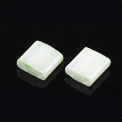 2-Hole Opaque Glass Seed Beads SEED-S023-07E-1