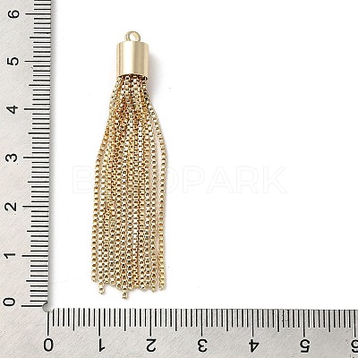 Brass Box Chains Tassels Pendant KK-K276-02G-1