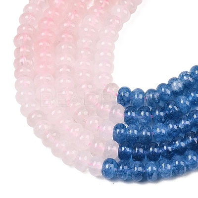 Natural Quartz Crystal & Rose Quartz & Dyed White Jade Beads Strands G-Z135-C10-1