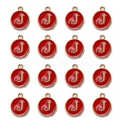 Golden Plated Alloy Enamel Charms ENAM-S118-03J-1