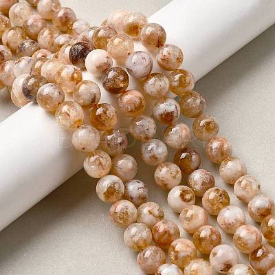Heated Natural Citrine Beads Strands G-S362-105D-1