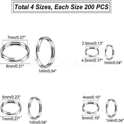 304 Stainless Steel Split Rings STAS-UN0006-83P-1