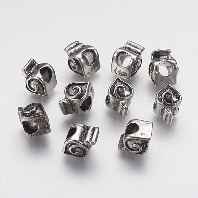 304 Stainless Steel European Beads Enamel Settings STAS-J022-090AS-1