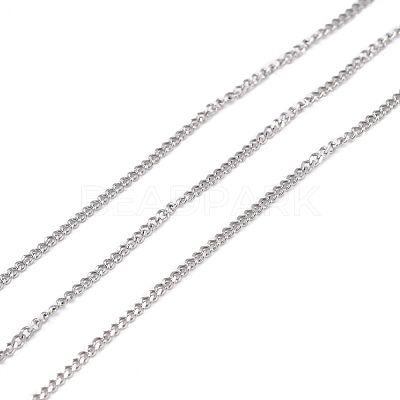 Tarnish Resistant 304 Stainless Steel Curb Chains CHS-D033-02P-02-1