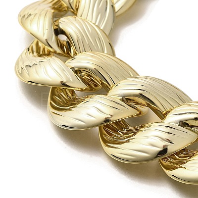Electroplated CCB Curb Chain Necklace & Bracelets Set SJEW-G084-01G-1