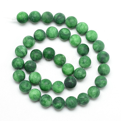 Natural White Jade Bead Strands X-G-R297-10mm-53-1