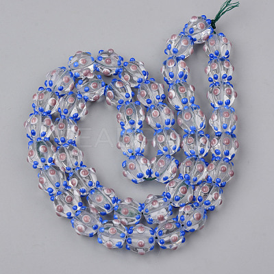 Handmade Lampwork Beads Strands LAMP-N021-007B-1