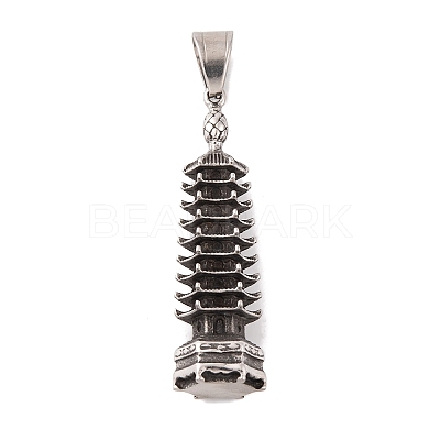 304 Stainless Steel Big Pendants STAS-K283-29AS-1