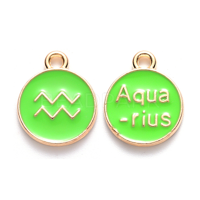 Alloy Enamel Pendants X-ENAM-S124-01B-06J-1