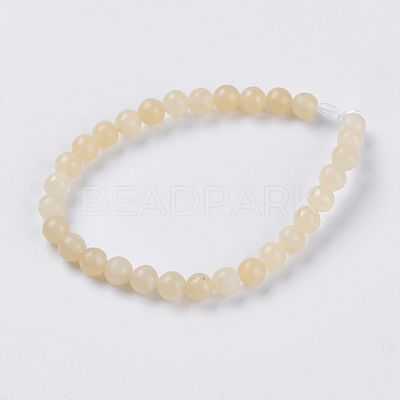 Natural Topaz Jade Beads Strands G-G515-6mm-03B-1