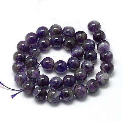 Natural Amethyst Beads Strands G-R446-4mm-20-1