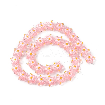 Transparent Glass Beads Strands LAMP-F029-03B-1