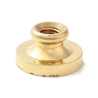 Golden Plated Round Shaped Wax Seal Brass Stamp Head STAM-K001-07G-10-1