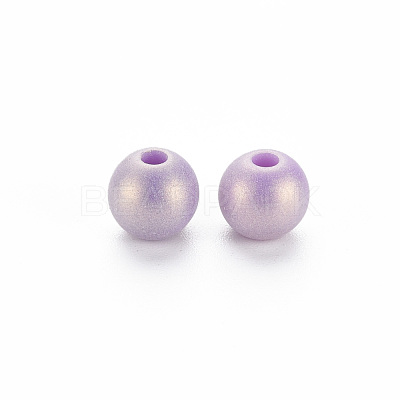 Spray Painted Opaque Acrylic Beads ACRP-S679-B33-1