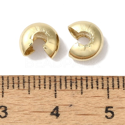 Brass Crimp Bead Cover LS-KK-K383-07A-G-1