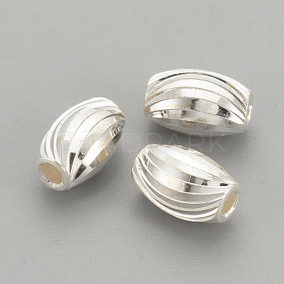 925 Sterling Silver Beads STER-S002-17-7x4mm-1