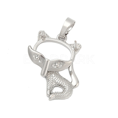 Brass Pendant Cabochon Settings KK-S521-17H-P-1