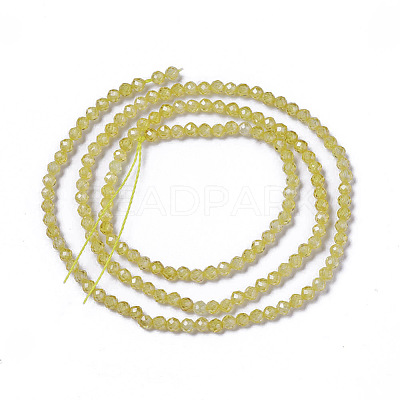 Cubic Zirconia Beads Strands G-F596-48C-2mm-1