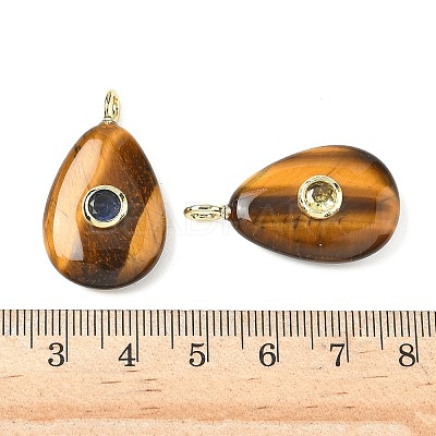 Natural Tiger Eye Pendants G-H318-04G-02-1