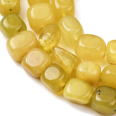 Natural Korea Olive Jade Nuggets Beads Strands G-T150-A02-02-1