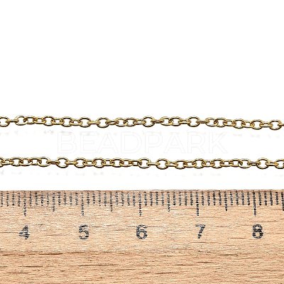 304 Stainless Steel Cable Chain Necklace Making STAS-P045-01G-A-1