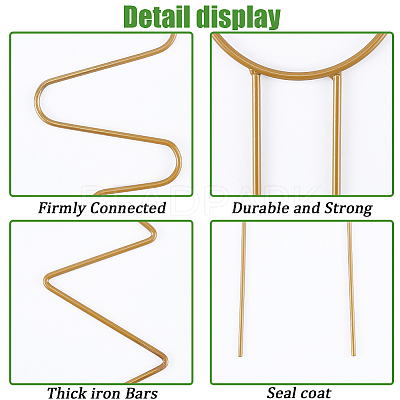 4Pcs 4 Styles Iron Flower Plant Supports FIND-CN0001-62B-1
