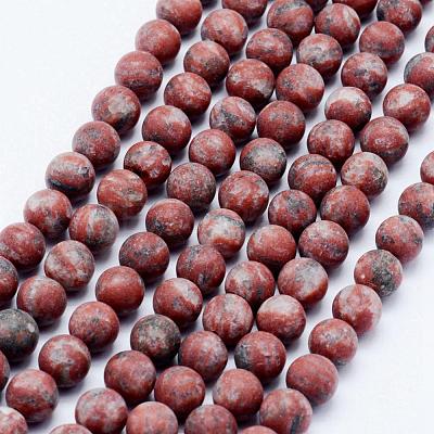 Natural Sesame Jasper/Kiwi Jasper Beads Strands G-F518-23-10mm-1