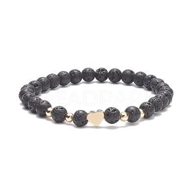 9Pcs 9 Style Bear & Cross & Moon & Crown & Heart & Butterfly Brass Beaded Stretch Bracelets Set BJEW-JB08905-1