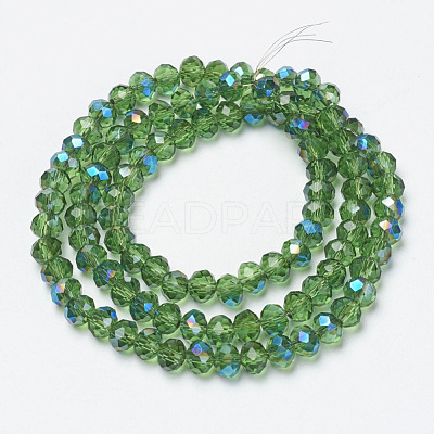 Electroplate Glass Beads Strands EGLA-A034-T6mm-I02-1