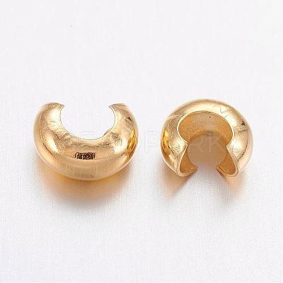 Brass Crimp Beads Covers KK-H290-NFG-NF-1