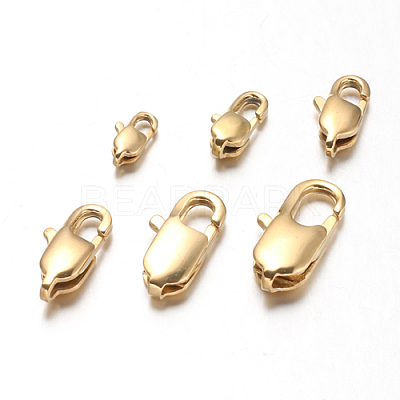 Ion Plating(IP) 304 Stainless Steel Lobster Claw Clasps STAS-F094-05F-G-1