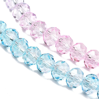 Transparent Painted Glass Beads Strands DGLA-A034-T6mm-A22-1