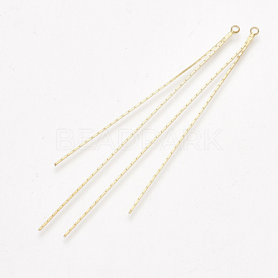 Brass Chain Tassel Big Pendants KK-T035-130G-1