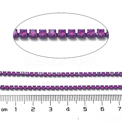 Iron Rhinestone Glass Cup Chain CH-U001-01N-1